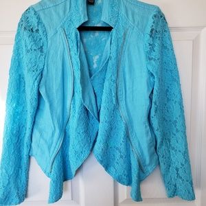 INC Linen and Lace Jacket